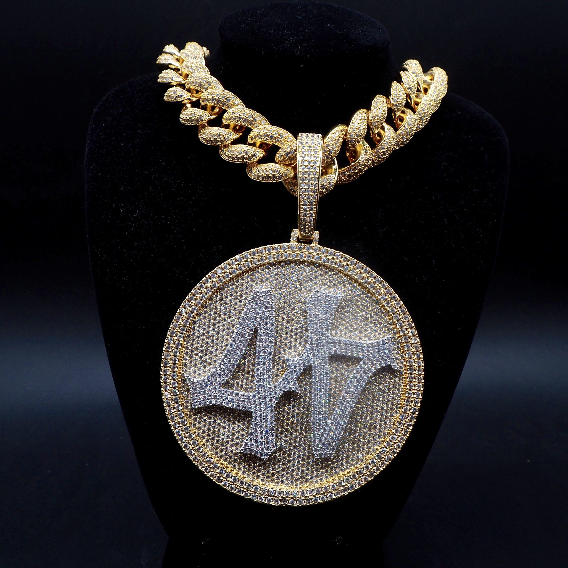 Gold chain with silver pendant