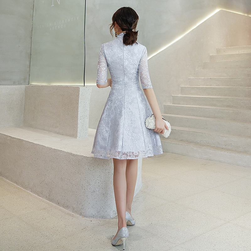 Fábrica al por mayor 2024 nuevo verano guxiu mejorado encaje cheongsam vestido fresco niña cheongsam vestido