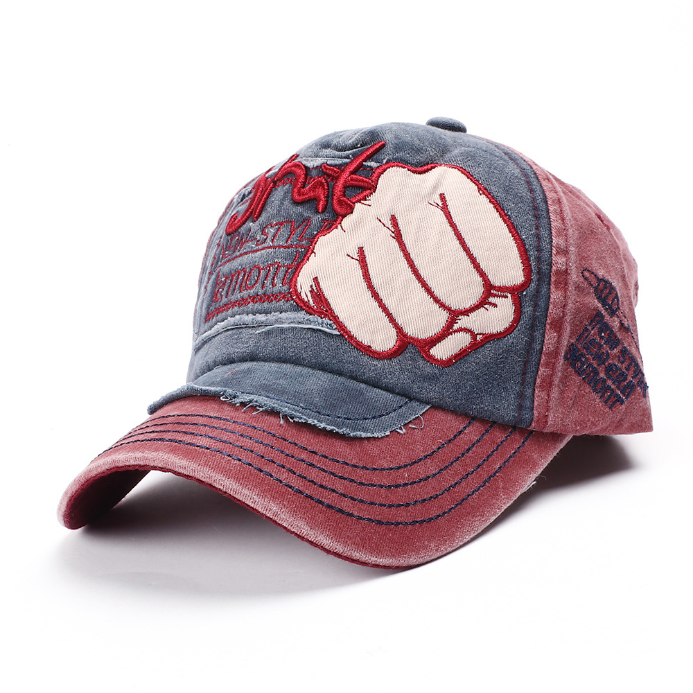 Trendy Washed Baseball Cap Men Women Embroidered Duckbill Cap Spring Outdoor Casual Hat For Women_voghion.com