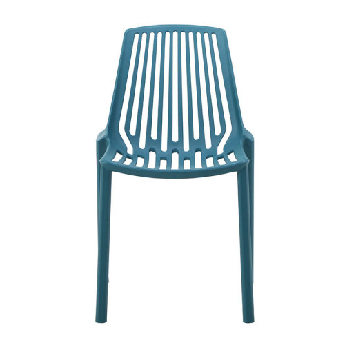 Vertical pattern hollow Nordic creative plastic dining chair simple modern engineering chair restaurant home leisure designer chair