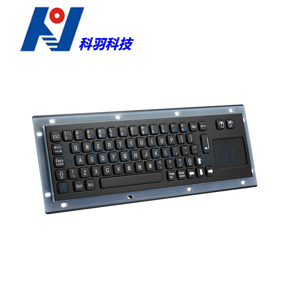 【厂家供应】嵌入式金属键盘 工业密码键盘客化 防水防暴带触摸板