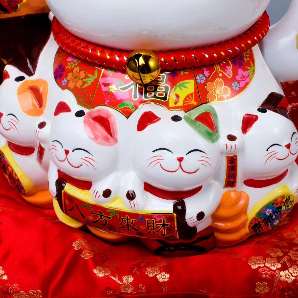 Tienda creativa decoración suerte tambor sacudiendo mano suerte gato plug-in y batería de doble uso japonés Oficina fortuna gato