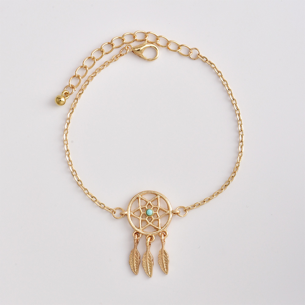 Fashion  Popular Women's Arrow Leaf  Dream Catcher Bracelet display picture 5