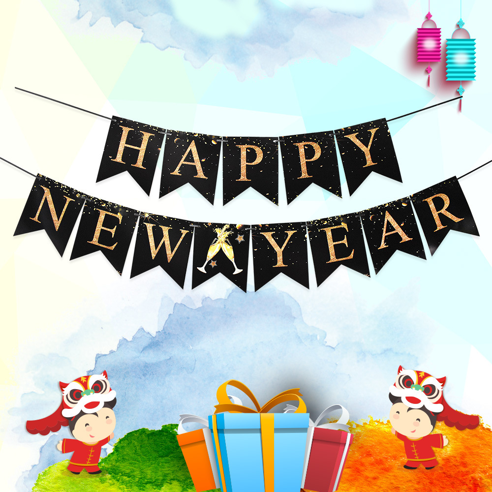 Christmas New Year Cartoon Style Exaggerated Letter Paper Indoor Party Festival Banner display picture 10