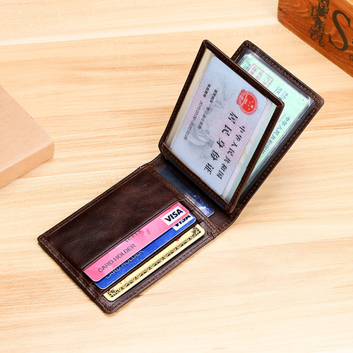 Creative Retro Court Style Same Model Driver's License Travel Document Bag Card Holder Popular Online Driving License Card Wallet