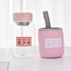 Capacious glossy handheld fresh fuchsia cigarette holder, cute cup with glass, Korean style