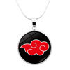 Naruto, accessory, glossy fashionable necklace, pendant, with gem