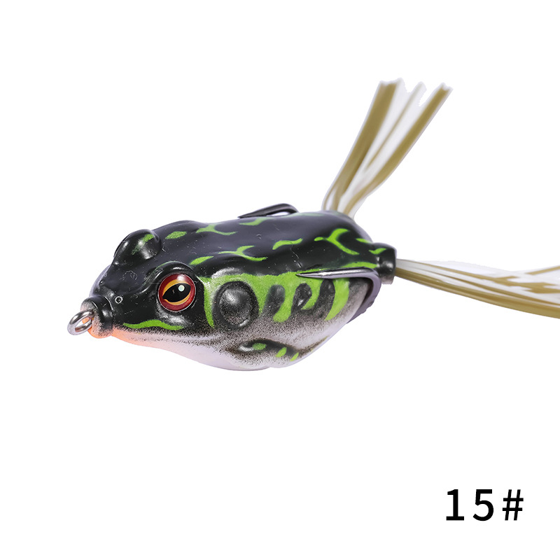 Lifelike Frog Lures 10 colors Soft Plastic Frog Lures  Fresh Water Bass Swimbait Tackle Gear