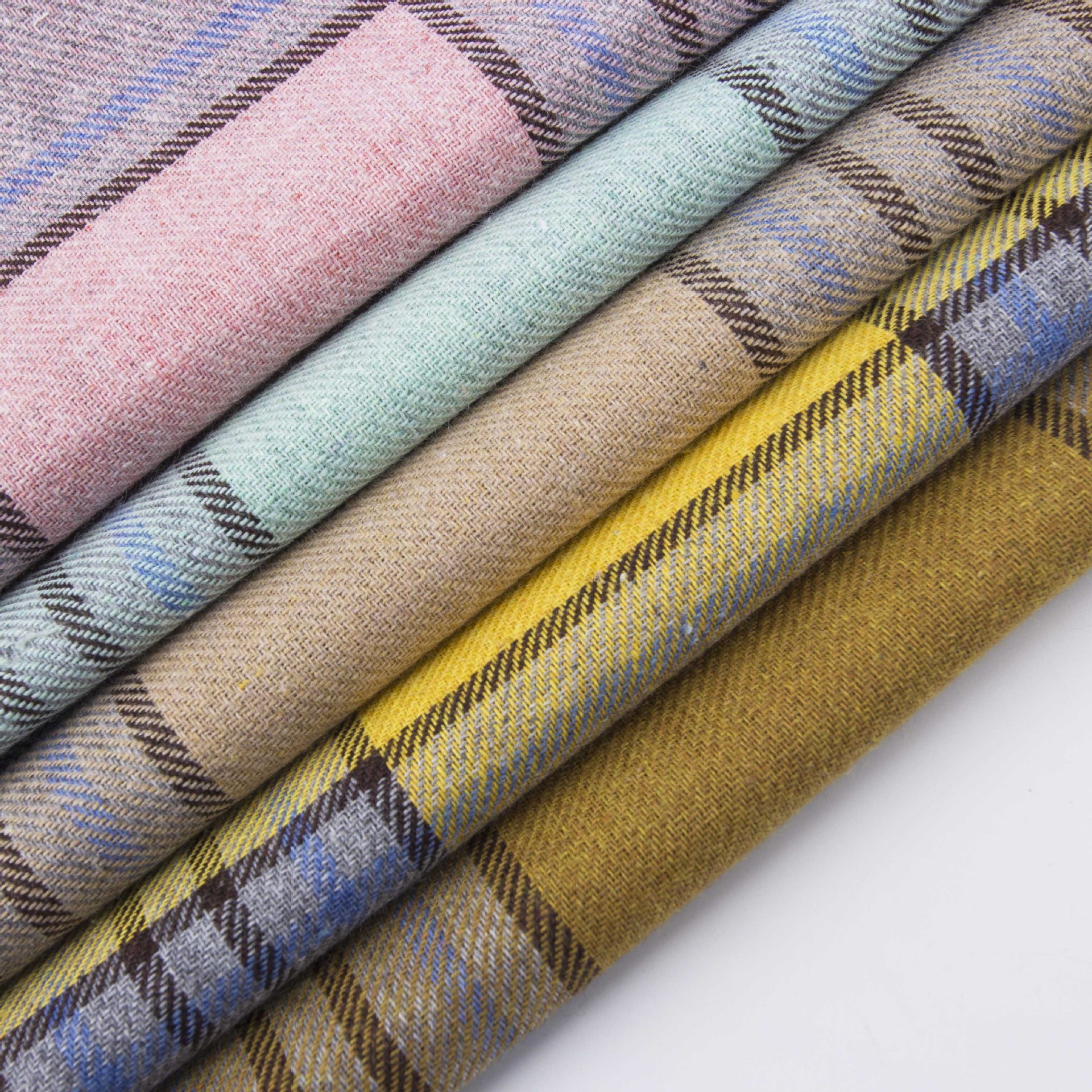 19年秋冬新款 斜纹格子布 女装衬衫连衣裙面料 现货 B1017 5色