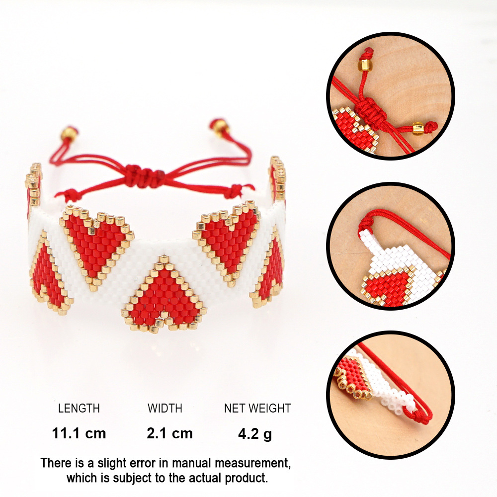 Bohème Simple Coeur Bijoux Miyuki Bracelet De Perles De Riz En Gros display picture 18