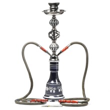 跨境货源水烟套装双管玻璃水烟装饰壶外贸水烟大号壶hookah