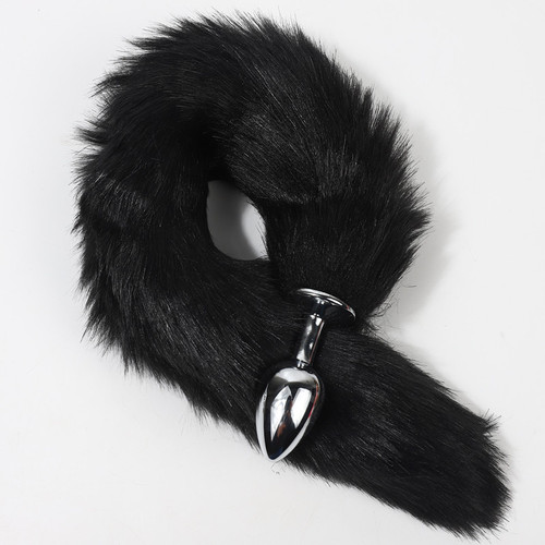 Multicolor artificial fox tail metal anal plug adult sex toys alternative toy back chamber plug