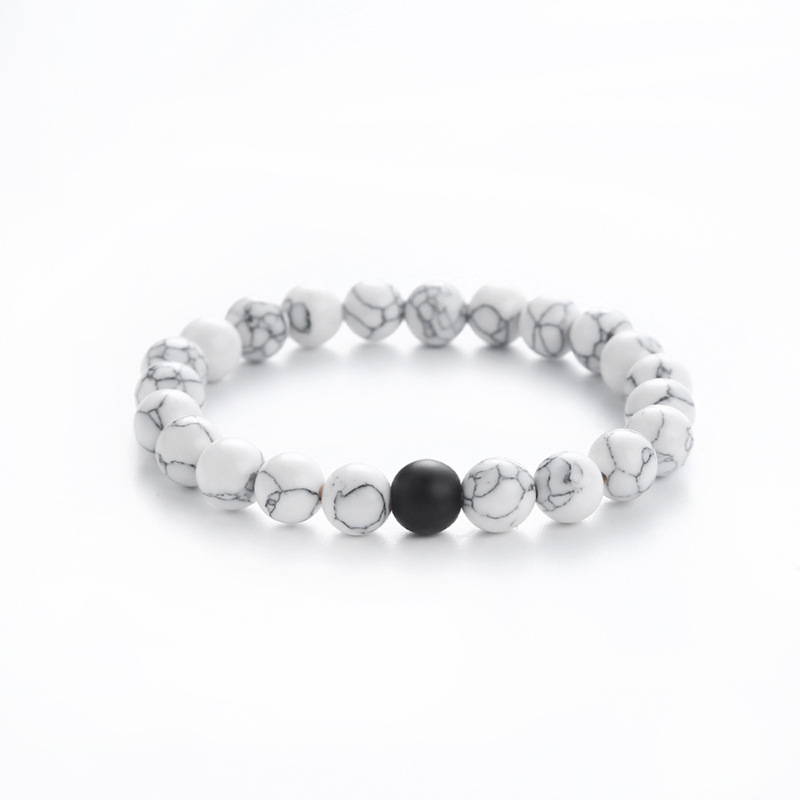 matte turquoise fashionable beaded bracelet handmade natural stone