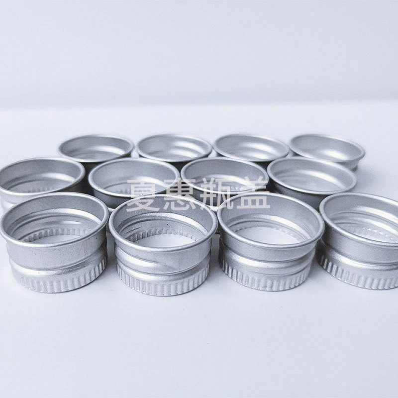 Botella de vidrio de metal tapa de alimentos tapa roscada de aluminio tapa de aluminio muestra haciendo patrón de logotipo image 5