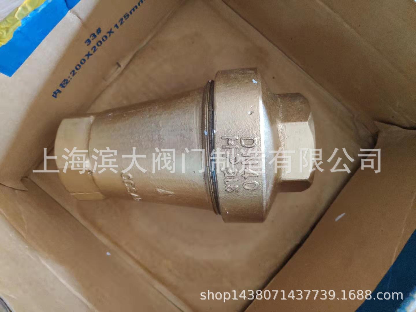 滨大阀门黄铜丝扣锥形止回阀 内螺纹逆止阀 电站气力输送逆止阀