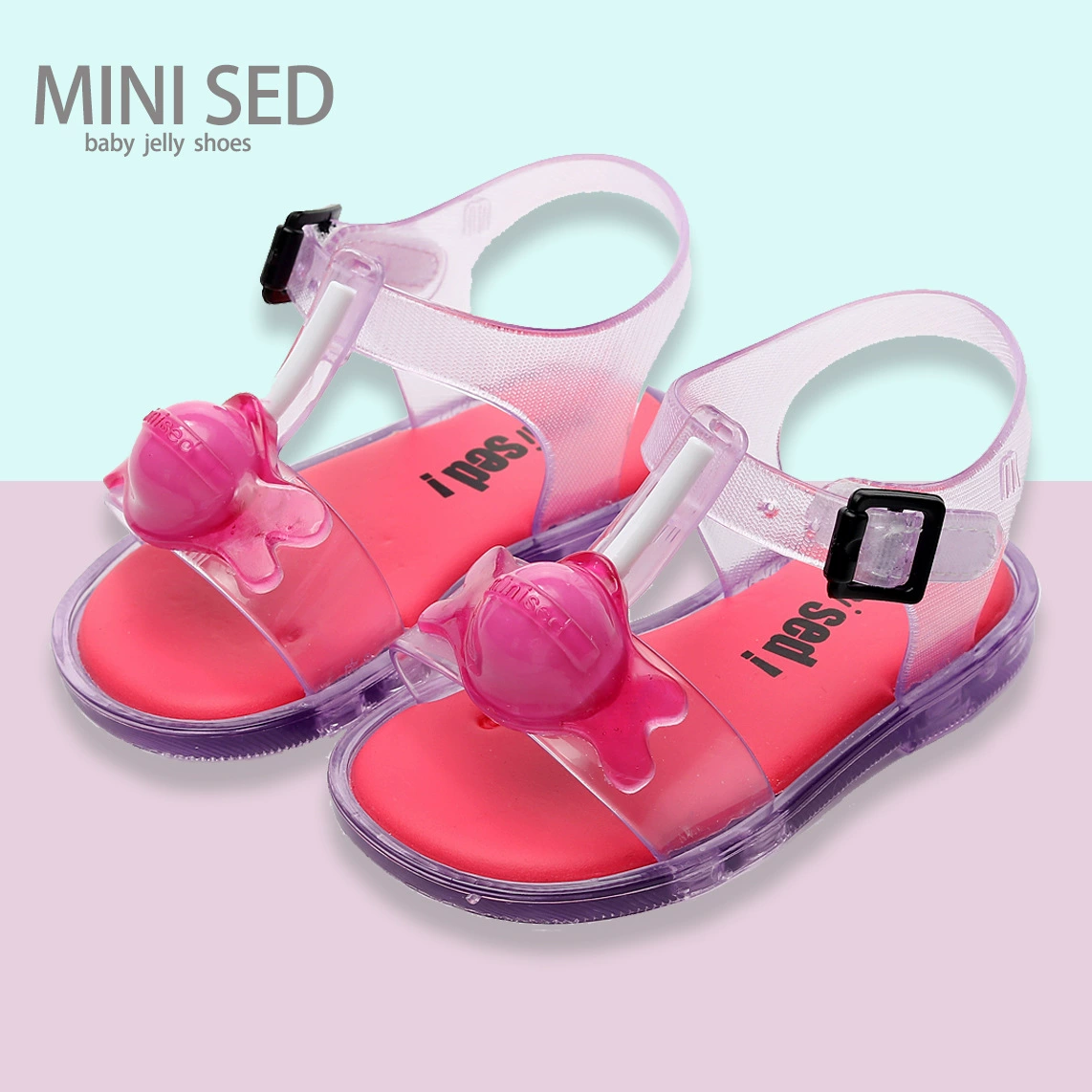 Строго отобранные новые mini sed анти-* износостойкие мягкие и дышащие корейская версия повседневная принцесса желе обувь детская сандалия оптом