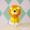 Soft pottery little lion cake decoration Mengmeng pig cake plug -in