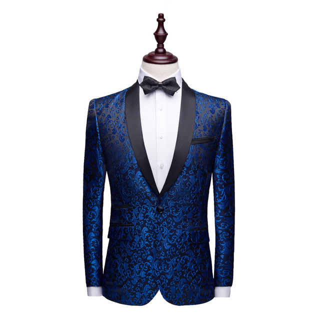 Men’s casual suit stage suit calico Danxi precision jacquard Danxi