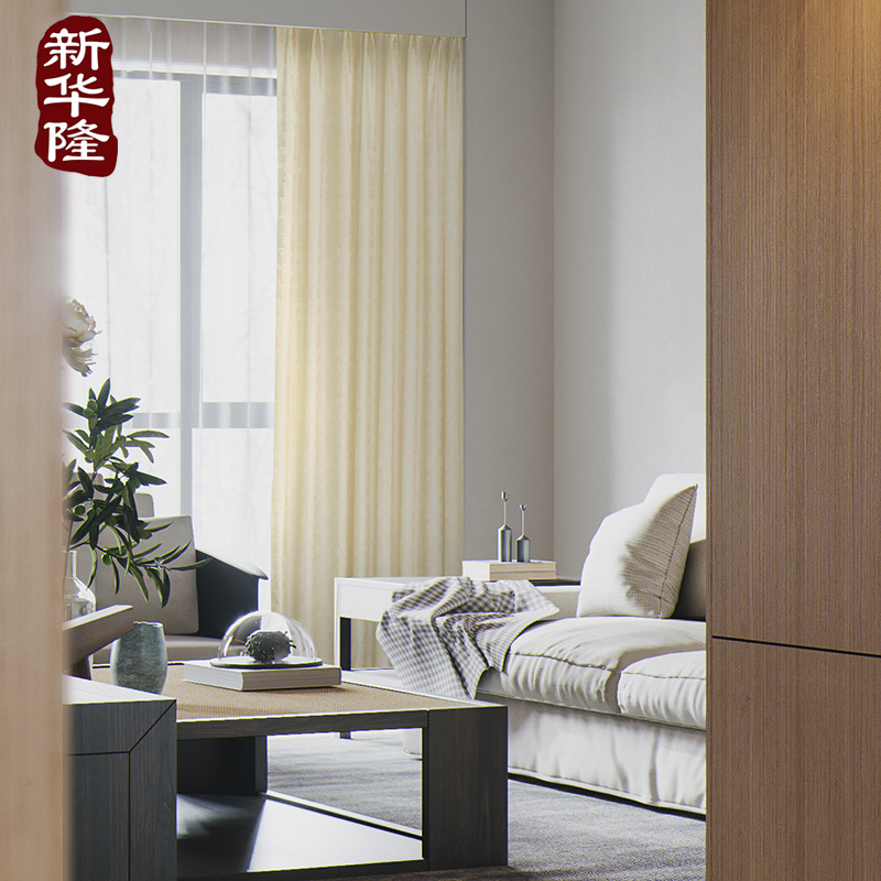 Silk like Jacquard weave Precise curtain finished product shading customized American style Light extravagance Northern Europe modern Simplicity a living room villa