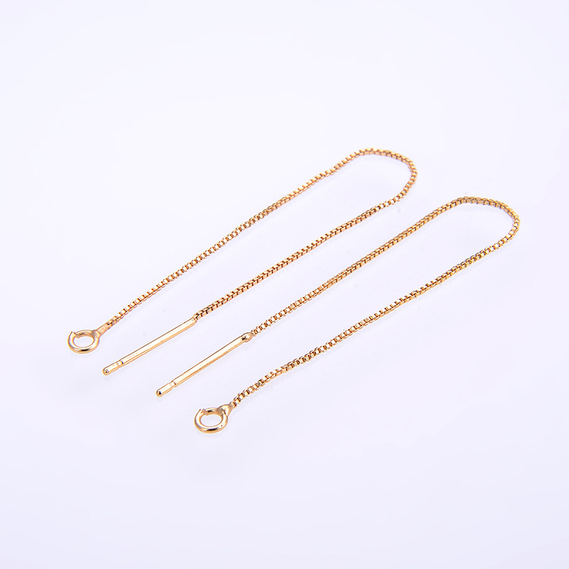 1 Pair Simple Style Solid Color Copper Plating Ear Line display picture 1