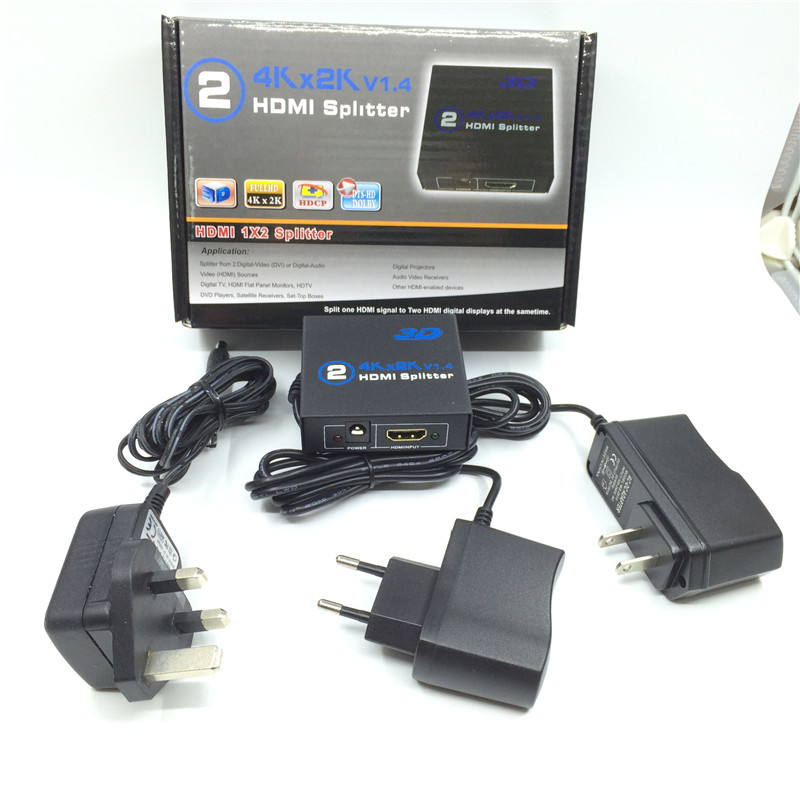 HDMI分配器1进2出高清电脑一分二电视显示器1分2一进二分屏器1拖2