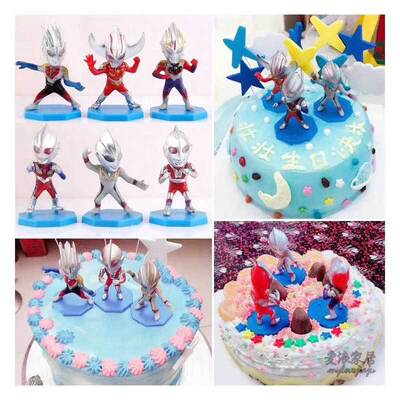 奥特曼蛋糕装饰生日摆件超人打小怪兽儿童男孩玩具烘焙插配件赛罗|ms