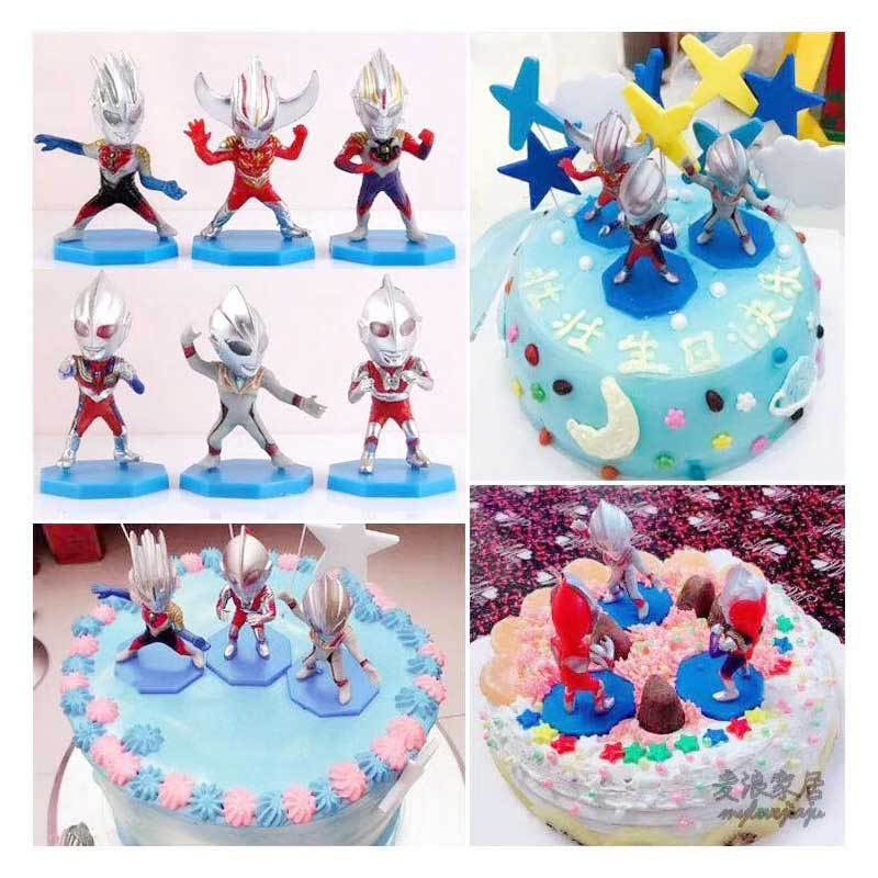 奥特曼蛋糕装饰生日摆件超人打小怪兽儿童男孩玩具烘焙插配件赛罗|ms