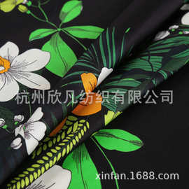 真丝弹力双乔20姆米宽幅新款花型桑蚕丝布料夏季服装丝绸面料特价