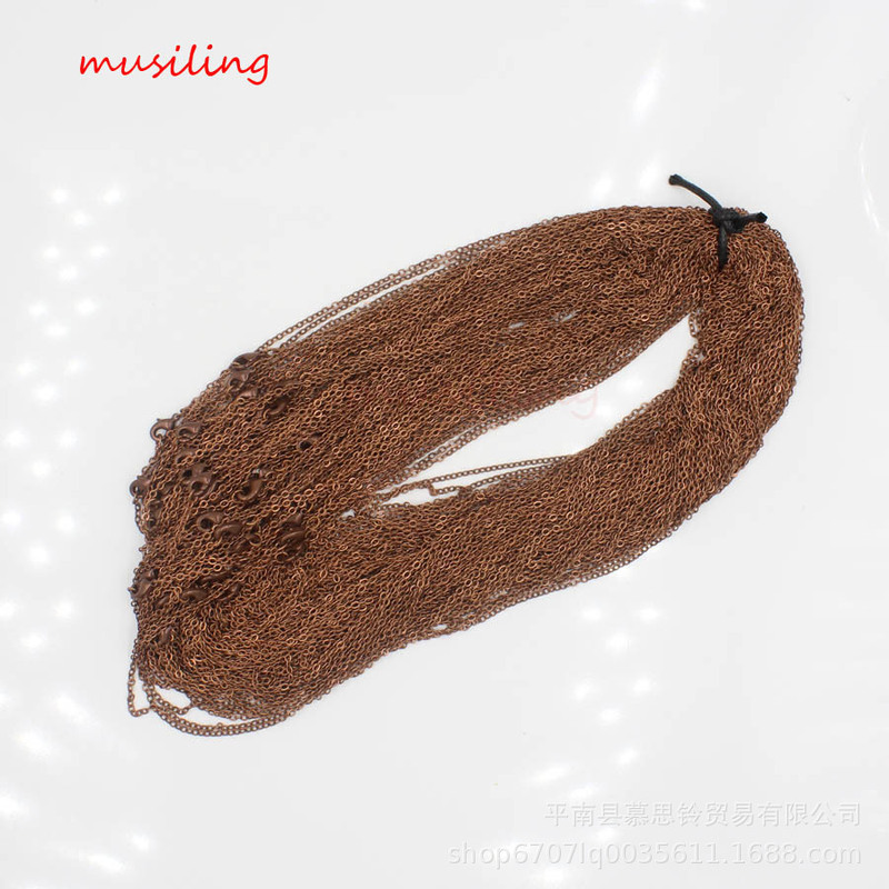 Red copper silver chain round silk cross O-shaped thin chain jewelry accessories 50cm long can be set Factory Direct Red copper silver chain round silk cross O-shaped thin chain jewelry accessories 50cm long can be set Factory Direct