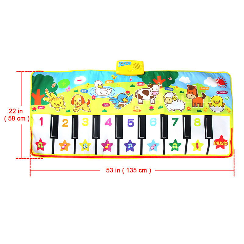兒童腳踏琴大號(hào)動(dòng)物鋼琴墊兒童玩具音樂(lè)地毯寶寶音樂(lè)毯跳舞毯跨境