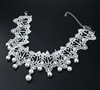 White lace necklace from pearl, dress for bride, accessory, false collar