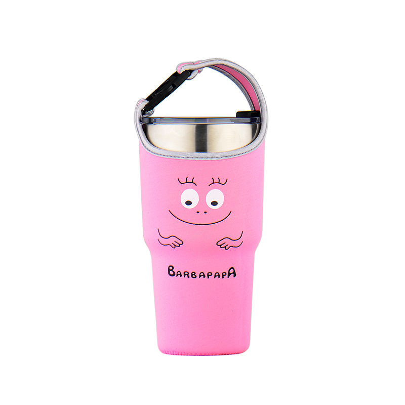 Taza de helado cubierta de la taza de la burbuja 30oz de dibujos animados Kumamoto oso bolsa en stock portátil de grasa de la Copa cubierta protectora