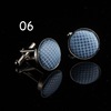 Men's cufflinks metal solid color cloth buckle buckle buckle round cufflink French cufflink customer can make it