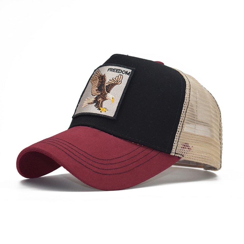 Vyšívaná zvířecí bavlněná síťovaná čepice Dámská baseballová čepice Pánská outdoorová sportovní čepice Kachní čepice_voghion.com