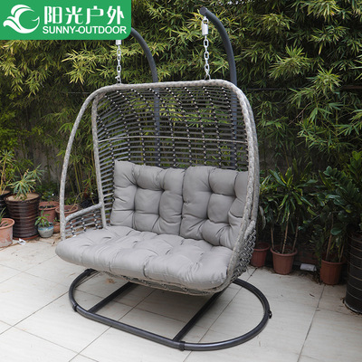 阳光户外吊篮藤椅 室内吊椅双人秋千摇椅 阳台露台庭院网红摇篮椅