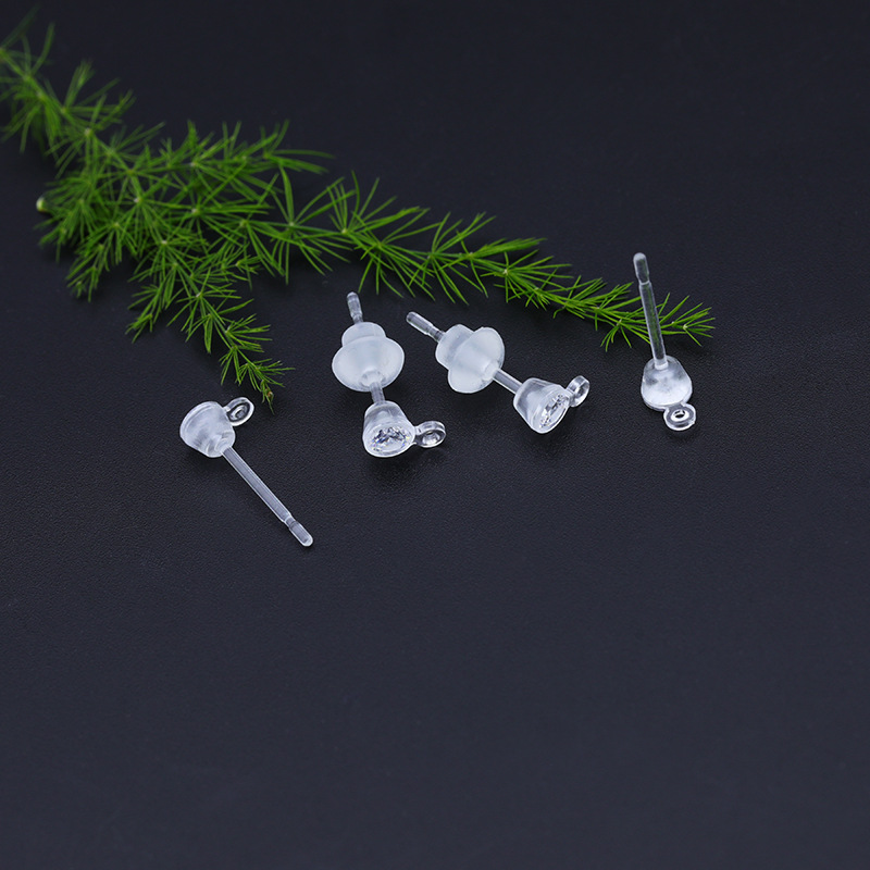 Bringing drilling cup earrings/white (containing mushroom ear blocks)