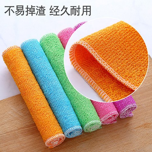 Dish Towel Lazy Wipe Dry Wet Two-in-One Kitchen Utility Absorbent Bamboo Fiber Towel Oil-Repellent Gadget Household Cleaning
