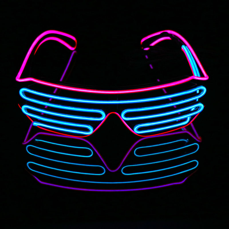 EL Behind luminescence glasses Nightclub perform Flash glasses Blind LED glasses Export selling