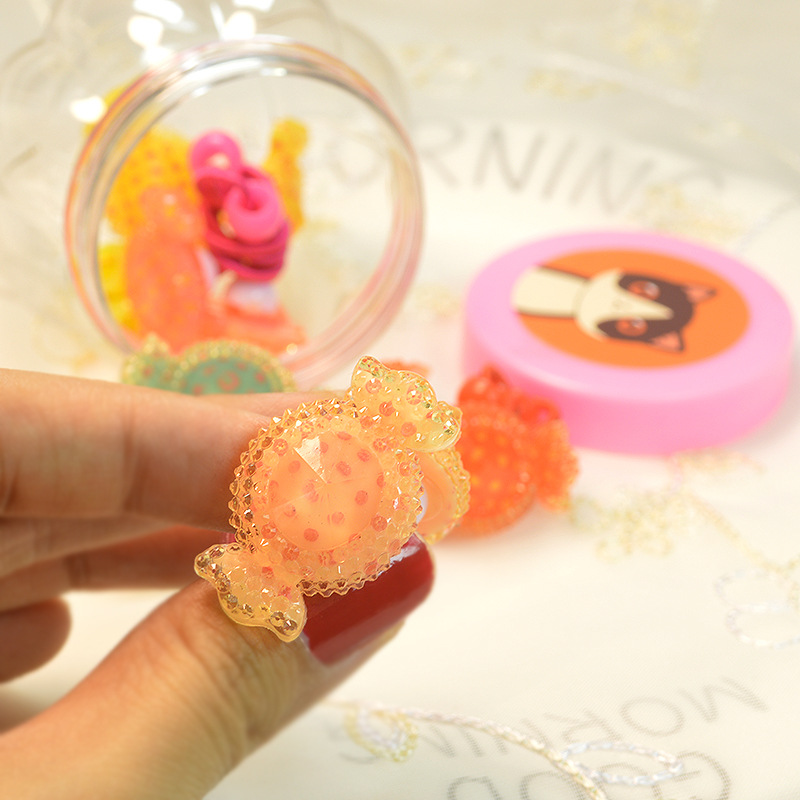 卡通兒童發飾韓式發繩彩色水晶爆裂發圈紮頭發兒童發繩套裝批發