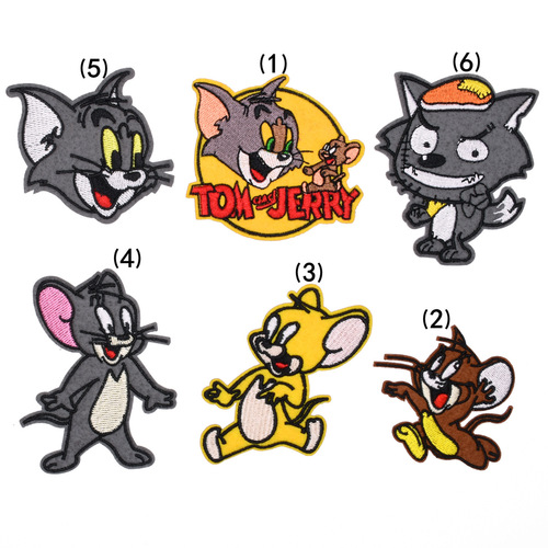 Children's Clothing Accessories Mouse Cat Down Jacket Patches Adhesive Appliques Embroidered Cloth Patches Wholesale Cartoon Animation