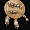 Accessory handmade, metal earrings from pearl, European style