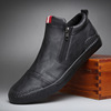 Baoda 8861 high -top casual shoe leather surface