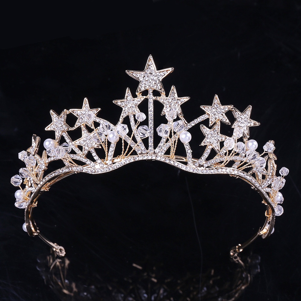 Fashion Star Alloy Inlay Crystal Rhinestones Crown 1 Piece display picture 5