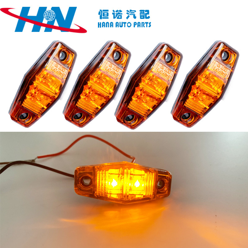 FUENTE fabricante 2LED pescador luz lateral camión de luz LED señal de giro LED luz trasera del coche del remolque