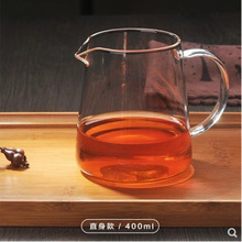 廠家批發 加厚高硼硅耐熱玻璃公道杯 三角直身功夫茶具茶海分茶器