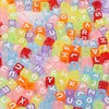 Acrylic beads with letters, children's beaded bracelet, accessory, English letters