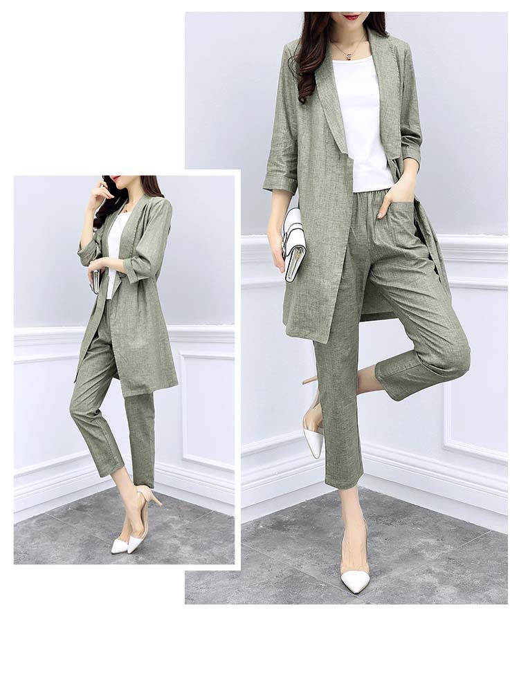 Costume femme UNE GéNéRATION en Coton et lin - Ref 3333626 Image 15