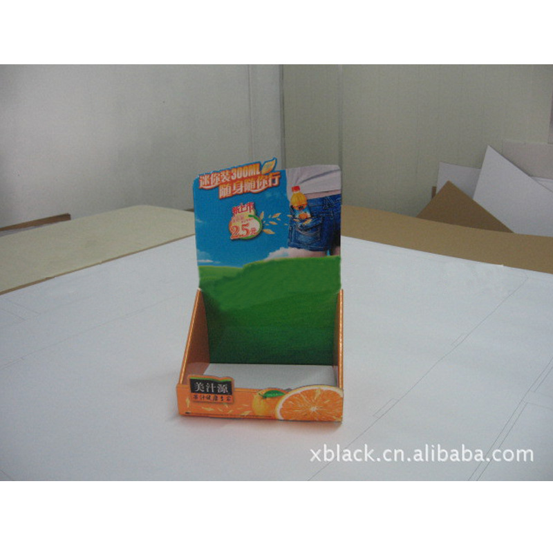 【厂家定做】柜台式纸货架 超市桌面饮料陈列环保创意小台架