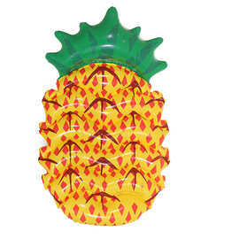 现货欧美充气小菠萝浮排 PVC充气水果浮排水上气床厂家批发