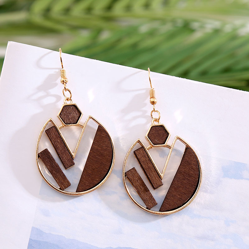 Earrings Geometric Exaggerated Alloy Earrings New Round Jewelry display picture 4